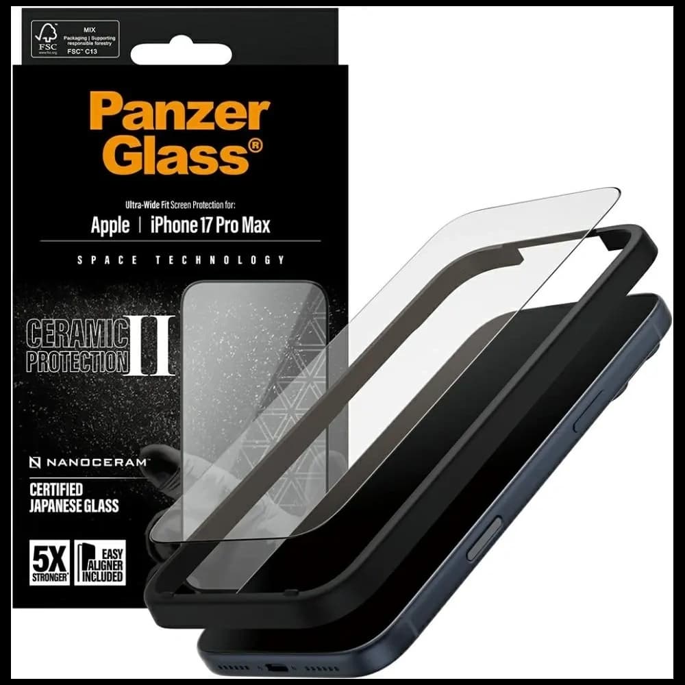 PanzerGlass Kerámia II Ultra-Széles Fit EasyAligner Apple iPhone 17 Pro Max 
 - 4