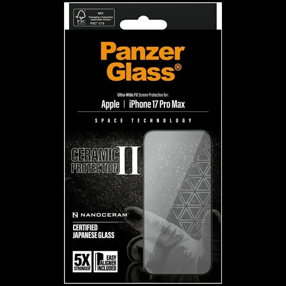 PanzerGlass Kerámia II Ultra-Széles Fit EasyAligner Apple iPhone 17 Pro Max 
 - 5