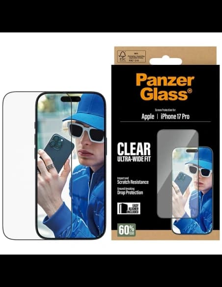 Szkło hartowane PanzerGlass Ultra-Wide Fit EasyAligner do Apple iPhone 17 Pro
