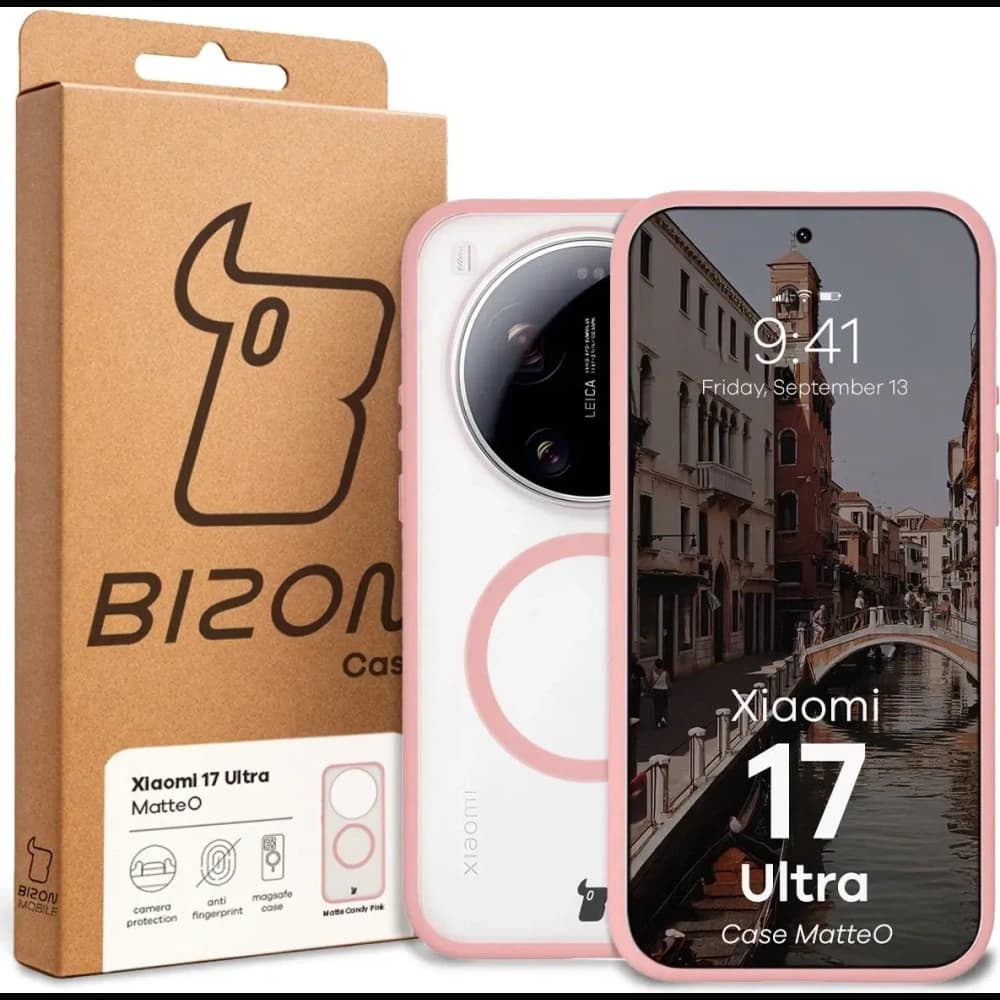 Bizon Case MatteO Magnetic Xiaomi 17 Ultra smoky light pink - 7