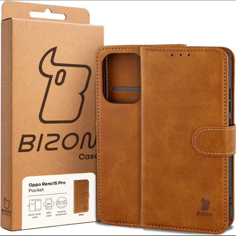 Bizon Case Pocket Oppo Reno 15 Pro brown - 6