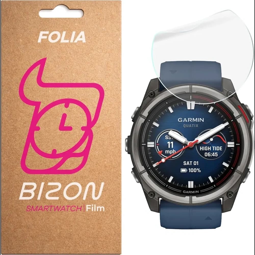 Bizon Glass Watch Hydrogel Garmin Quatix 8 Pro 47mm - 1