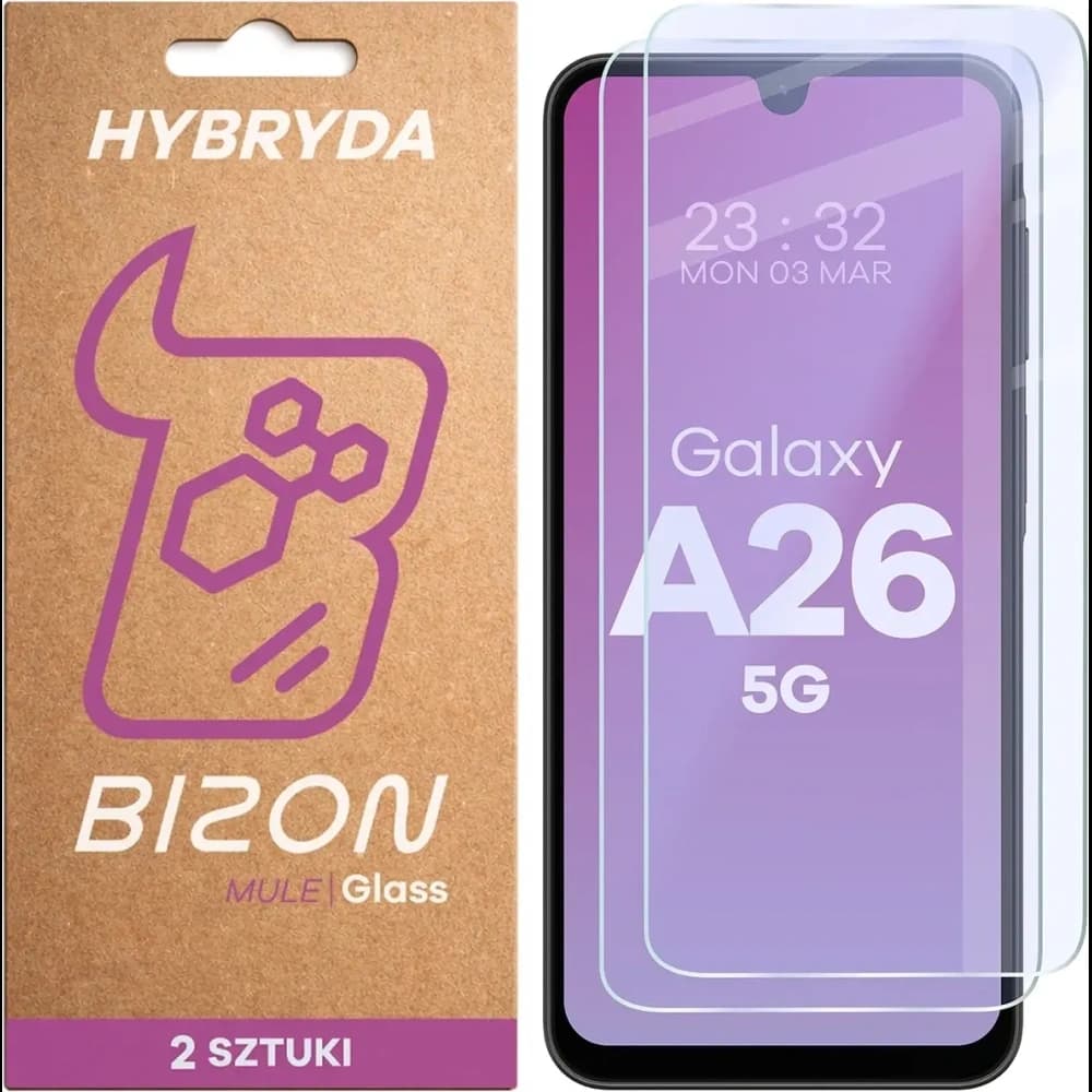 Bizon Glass Mule Duo Samsung Galaxy A26 5G [2 PACK]
 - 1