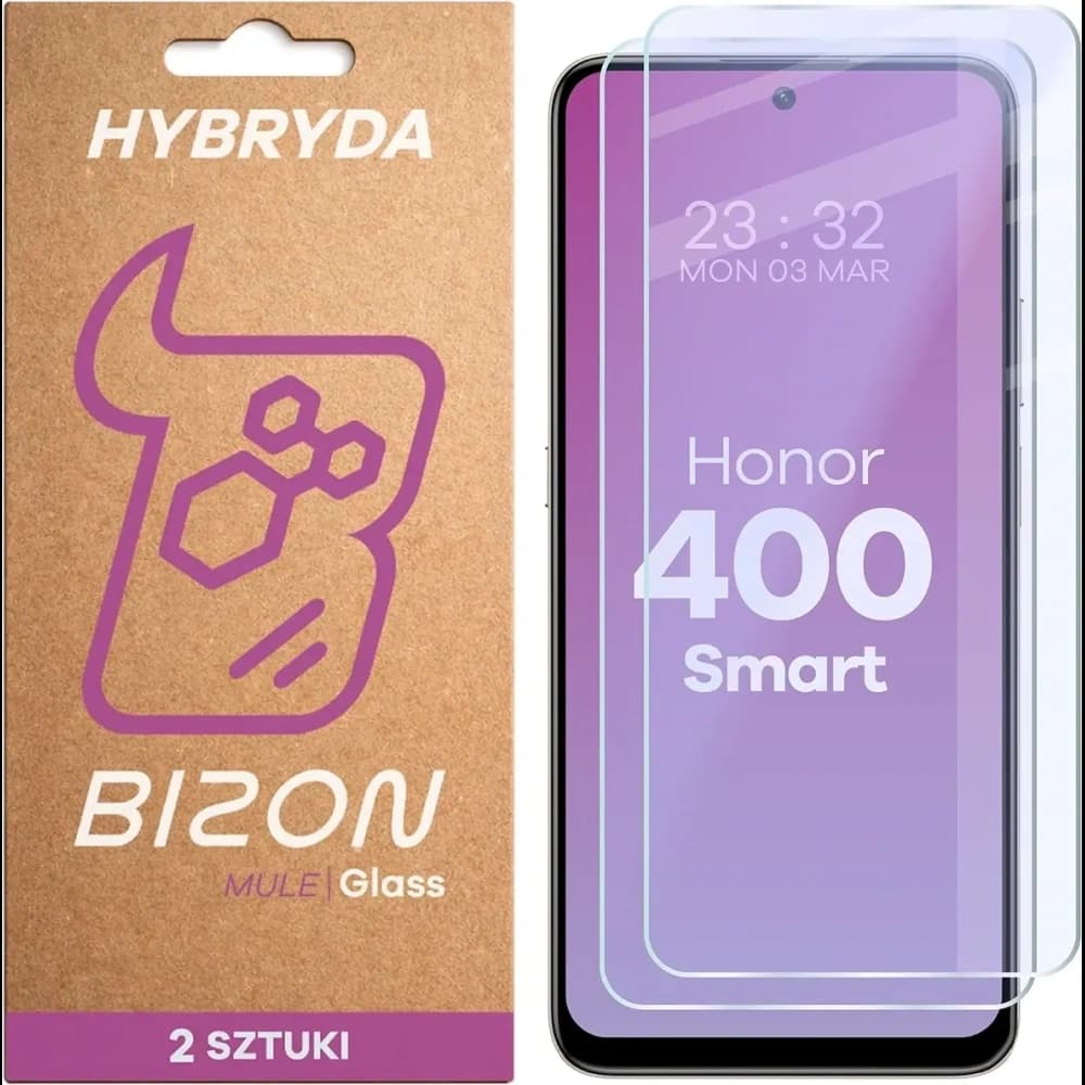 Bizon Glass Mule Duo Honor 400 Smart [2 PACK] - 1