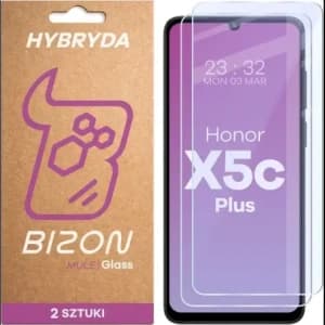 Bizon Glass Mule Duo Honor X5c Plus [2 PACK]