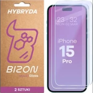 Bizon Glass Mule Duo Apple iPhone 15 Pro [2 PACK]