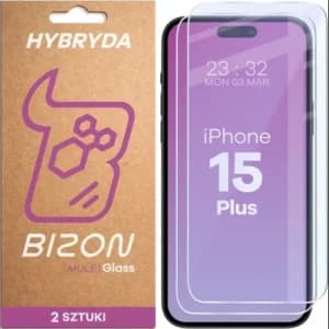Bizon Glass Mule Duo Apple iPhone 15 Plus [2 PACK]