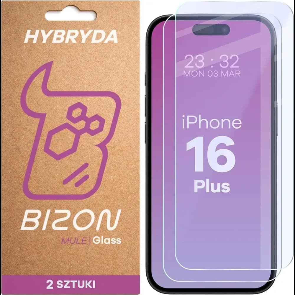 Bizon Glass Mule Duo Apple iPhone 16 Plus [2 CSOMAG]
 - 1
