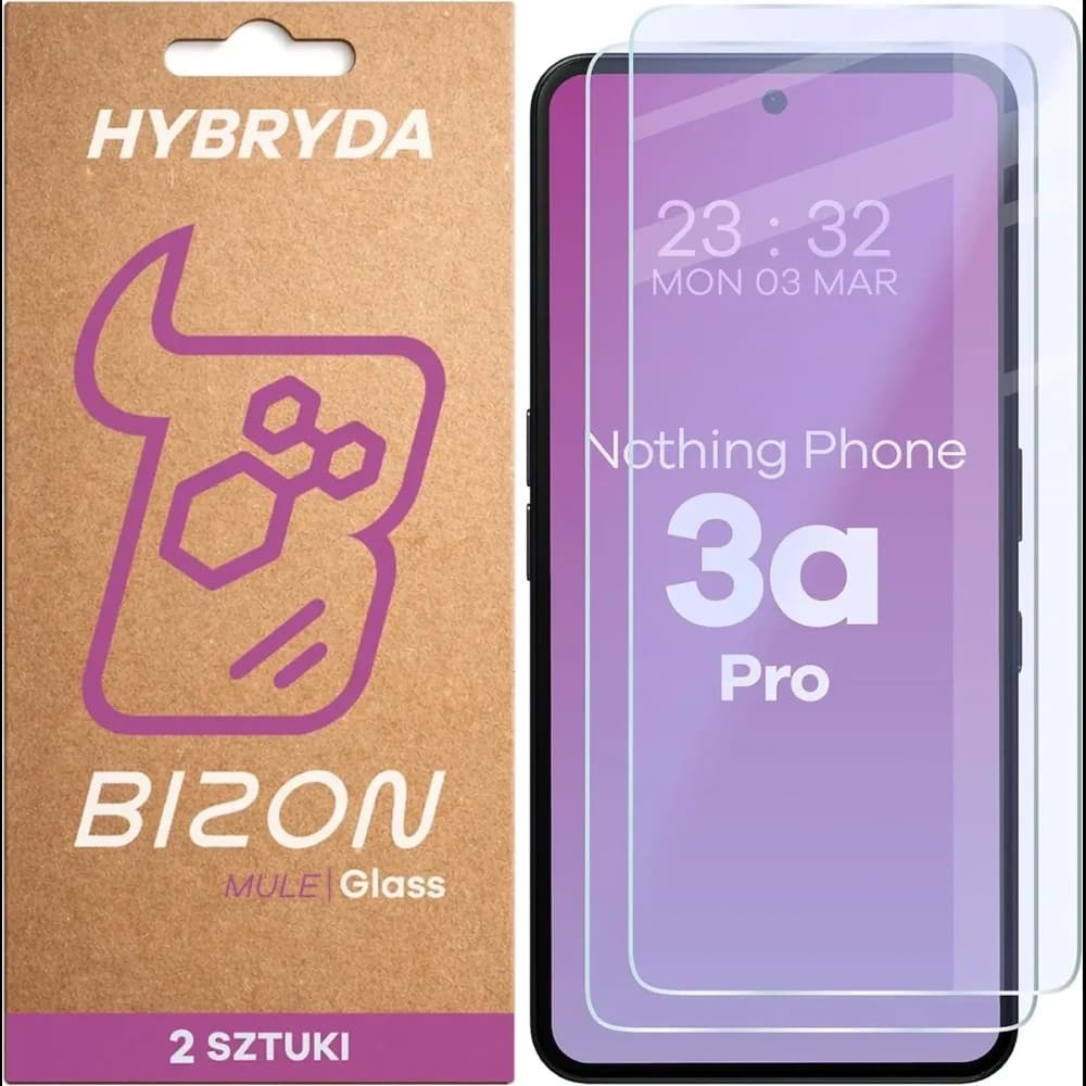 Bizon Glass Mule Duo Nothing Phone (3a) Pro [2 PACK] - 1