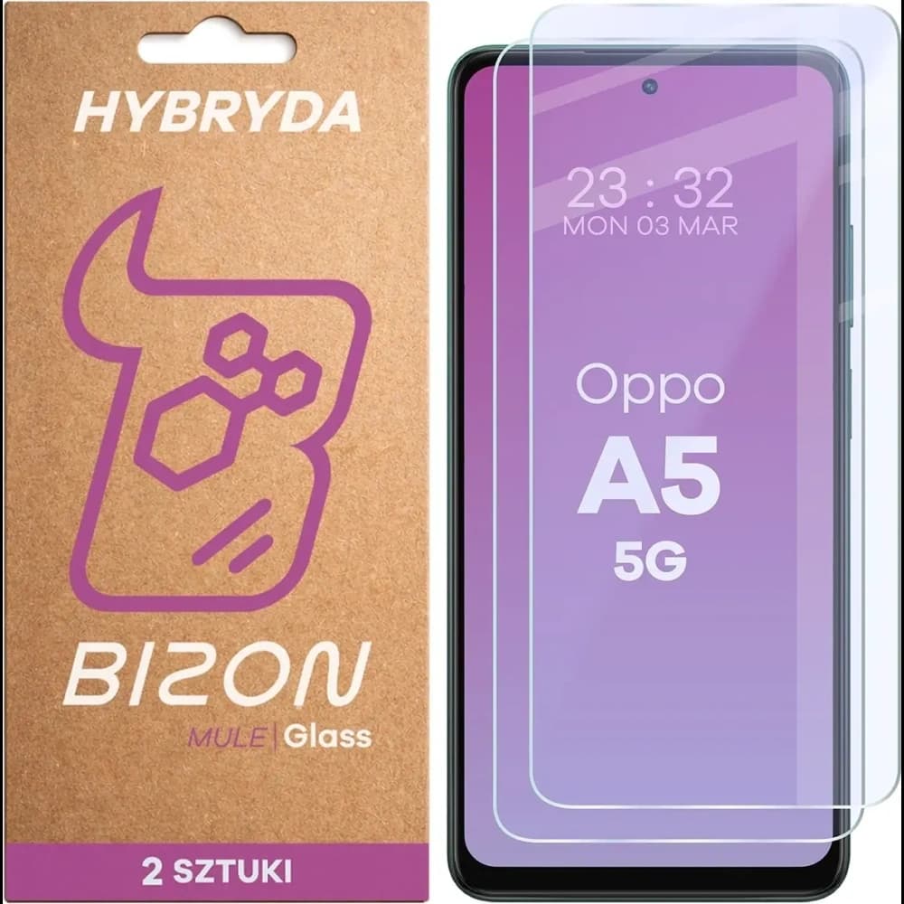 Bizon Glass Mule Duo Oppo A5 5G [2 PACK] - 1