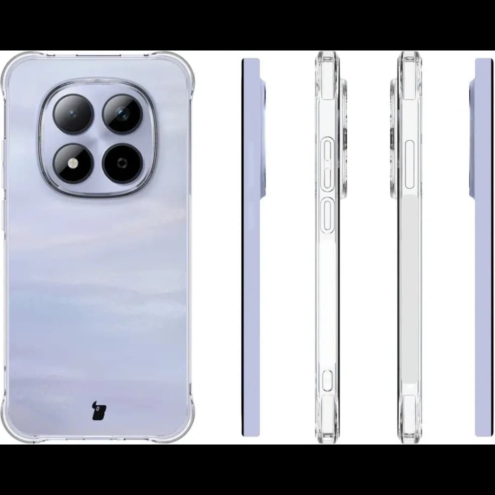 Elastyczne etui + 2x folia na ekran Bizon Case Clear Pack do Xiaomi Redmi Note 15 Pro 5G - 4