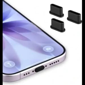 Bizon Accessories Dust Plug for Type C Port Devices black [3 PACK]