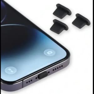 Bizon Accessories Dust Plug for Lightning Port Devices black [3 PACK]