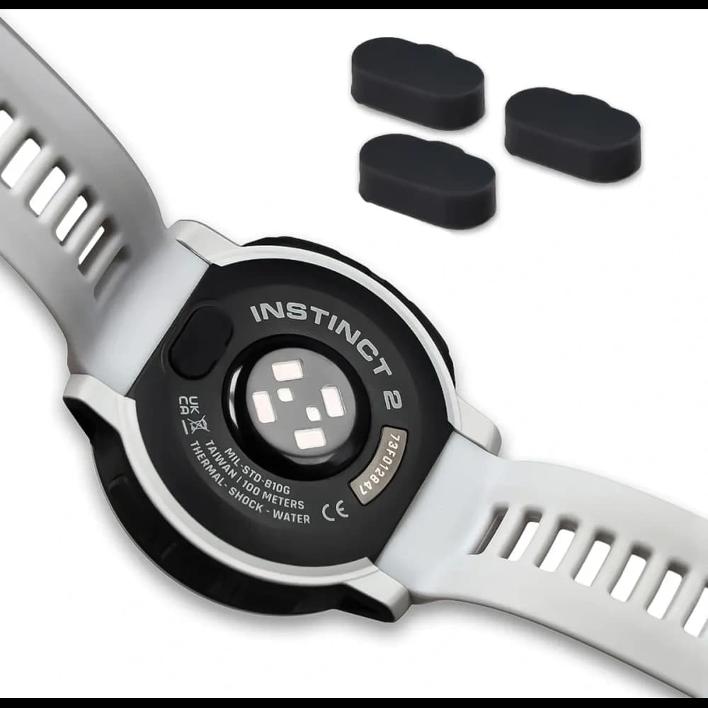 Bizon Accessories Dust Plug for Garmin Watches Charging Port Plug, fekete [3 CSOMAG] - 1