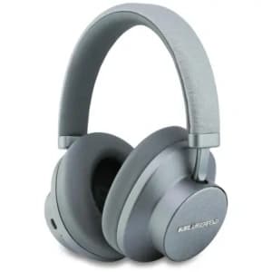 Karl Lagerfeld Saffiano Elongated Bluetooth Wireless over-ear headphones ANC gray