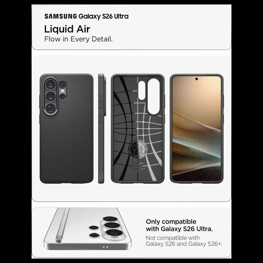 Spigen Liquid Air Samsung Galaxy S26 Ultra Matte Black
 - 6