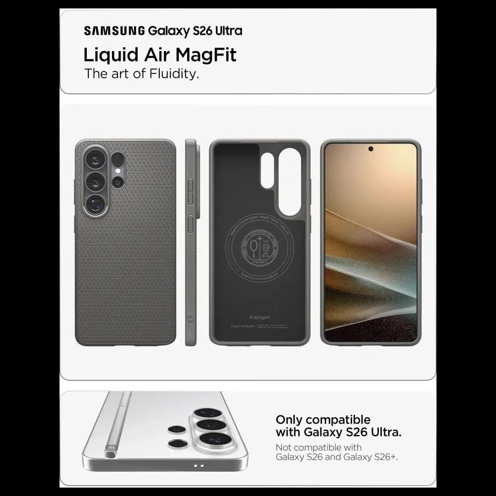 Spigen Liquid Air Mag MagSafe Samsung Galaxy S26 Ultra Marble Grey
 - 7