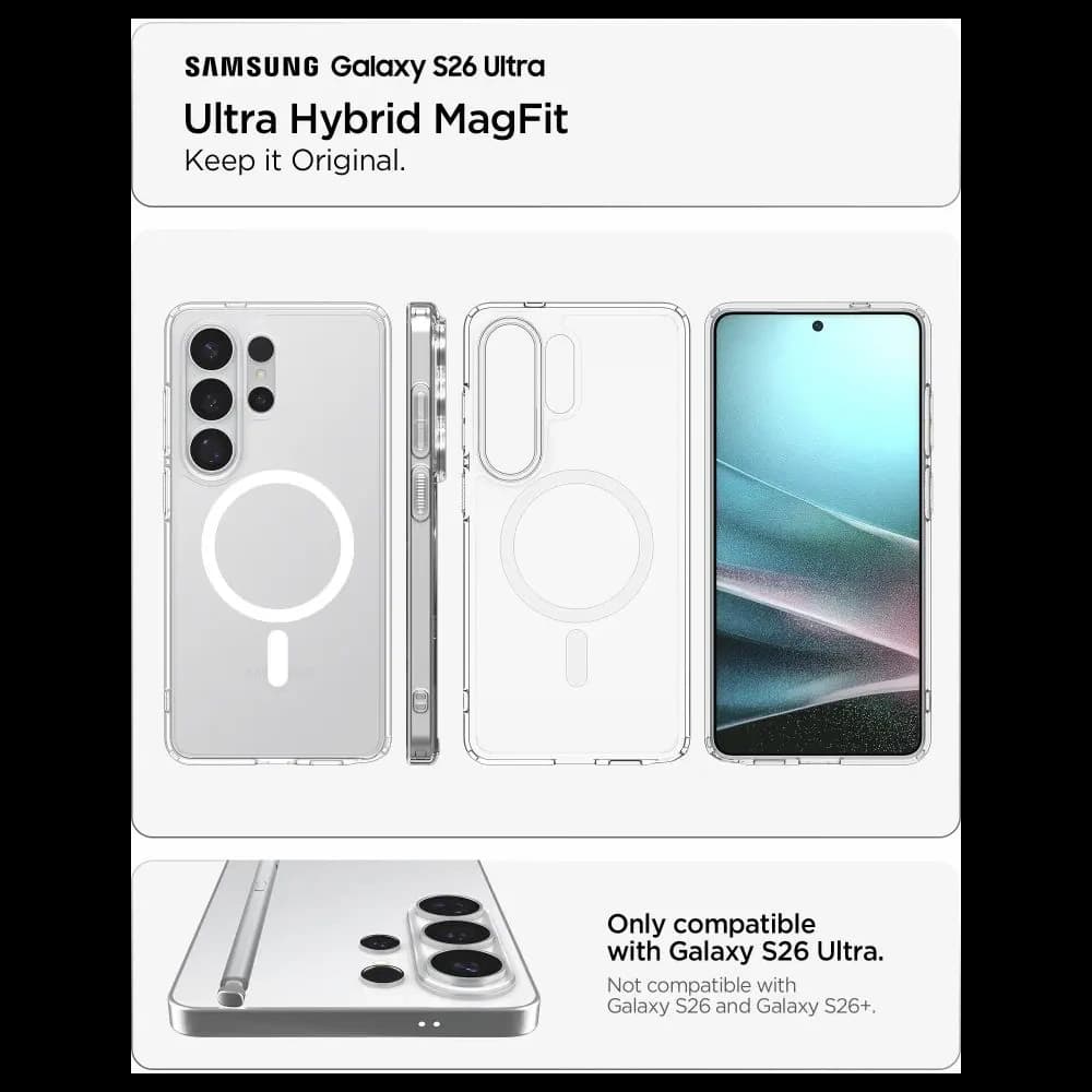 Spigen Ultra Hybrid Mag MagSafe Samsung Galaxy S26 Ultra Clear/white
 - 6