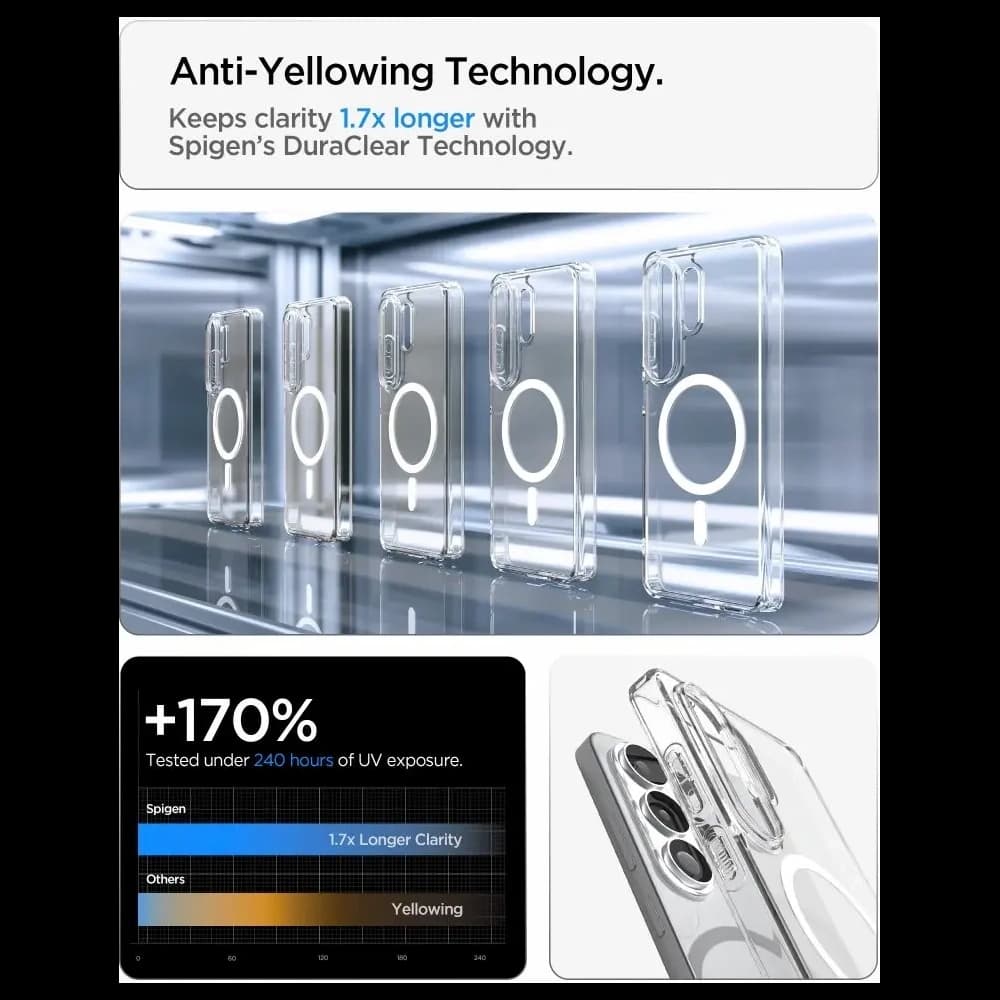 Spigen Ultra Hybrid Mag MagSafe Samsung Galaxy S26 Ultra Clear/white
 - 8