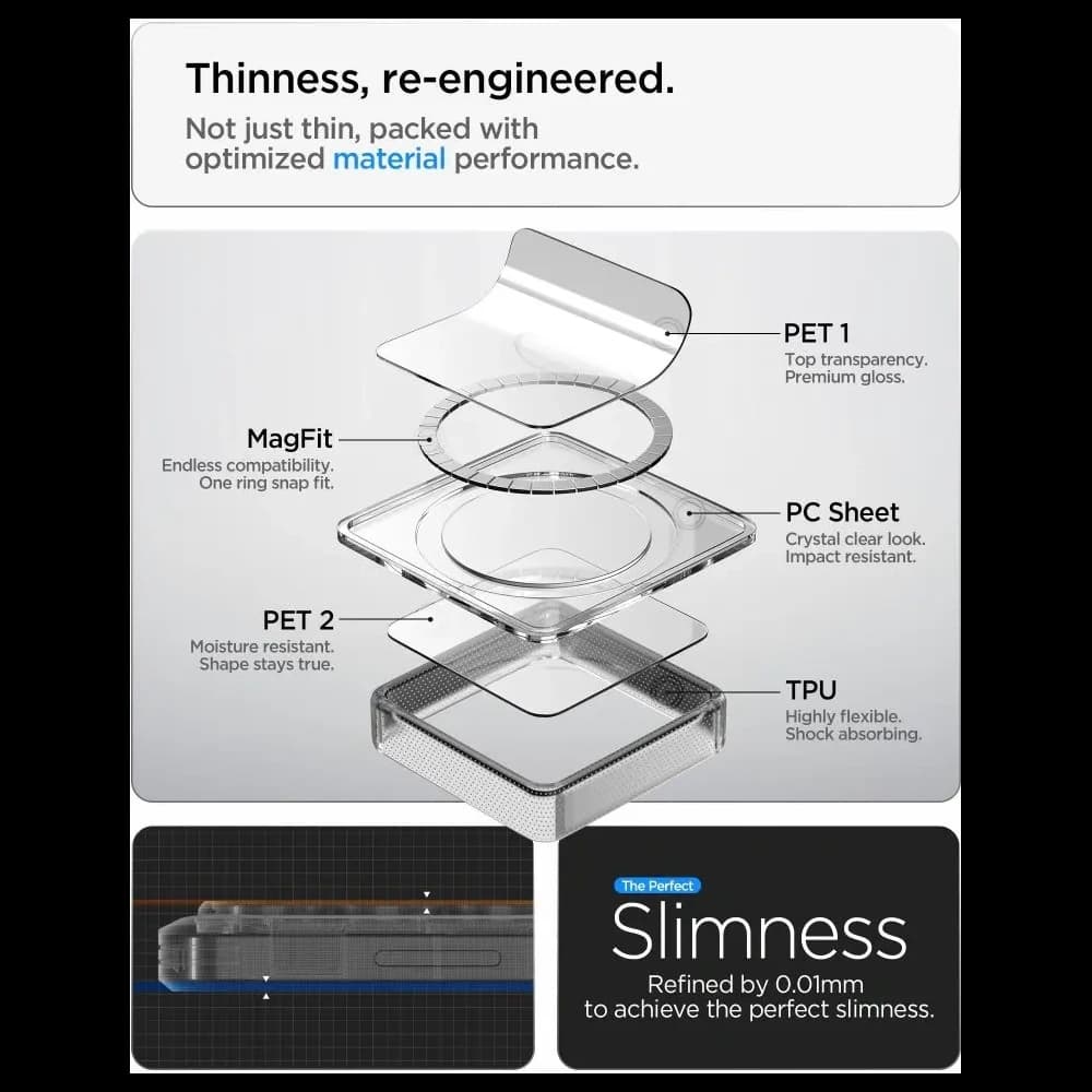 Spigen Ultra Hybrid Mag MagSafe Samsung Galaxy S26 Ultra Clear/white
 - 9