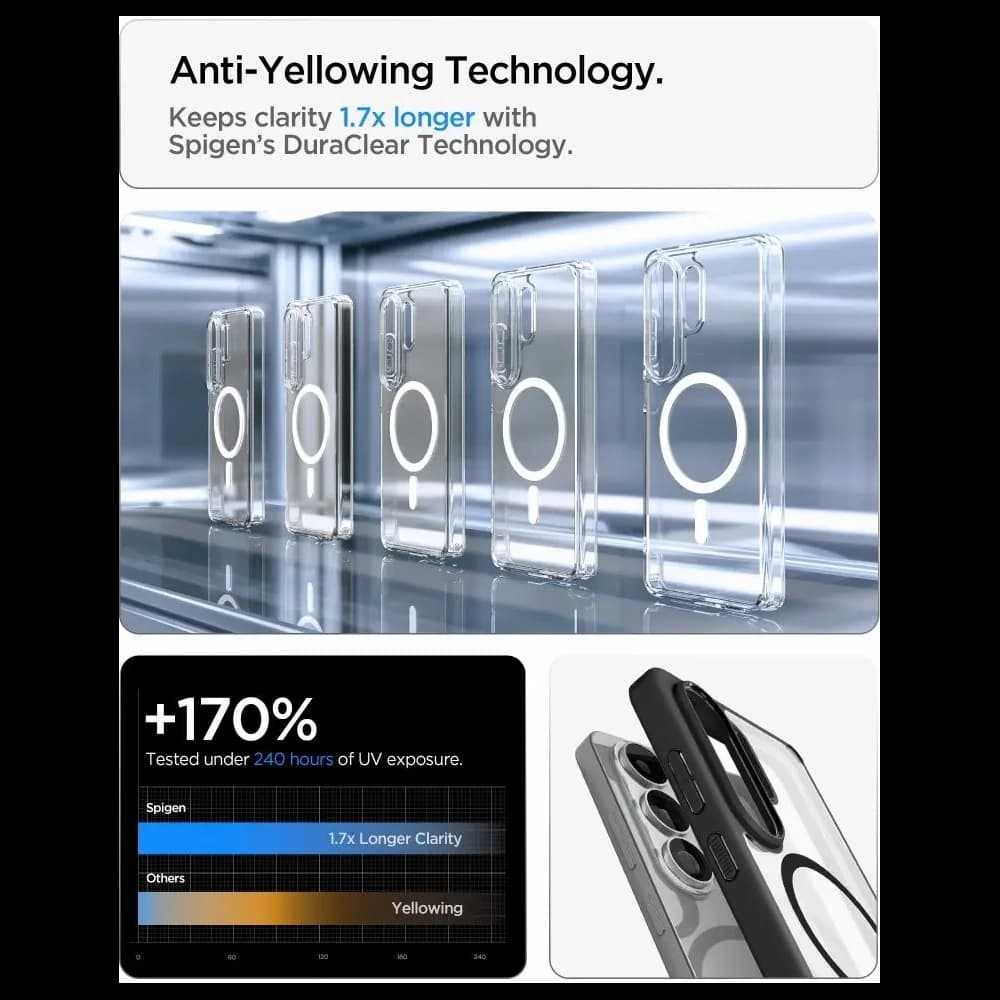 Spigen Ultra Hybrid Mag MagSafe Samsung Galaxy S26 Ultra Matt Fekete - 8