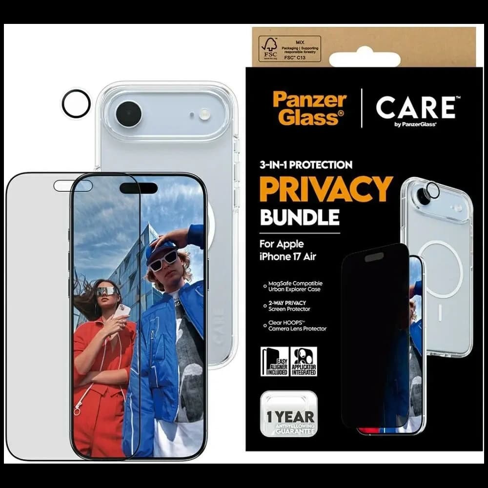 CARE von PanzerGlass Flagship Privacy 3in1 Apple iPhone Air
 - 1