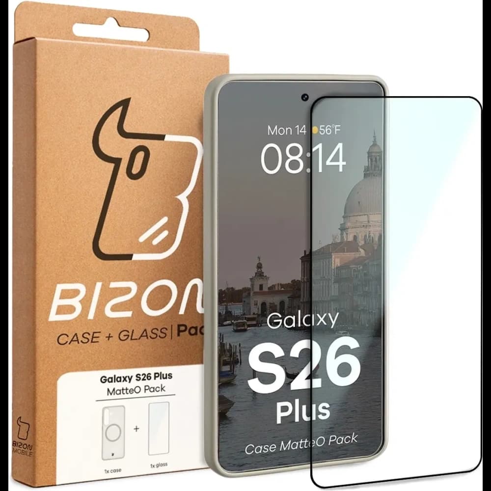 Bizon MatteO Magnetic Pack Samsung Galaxy S26+ Plus, smoky beige - 9