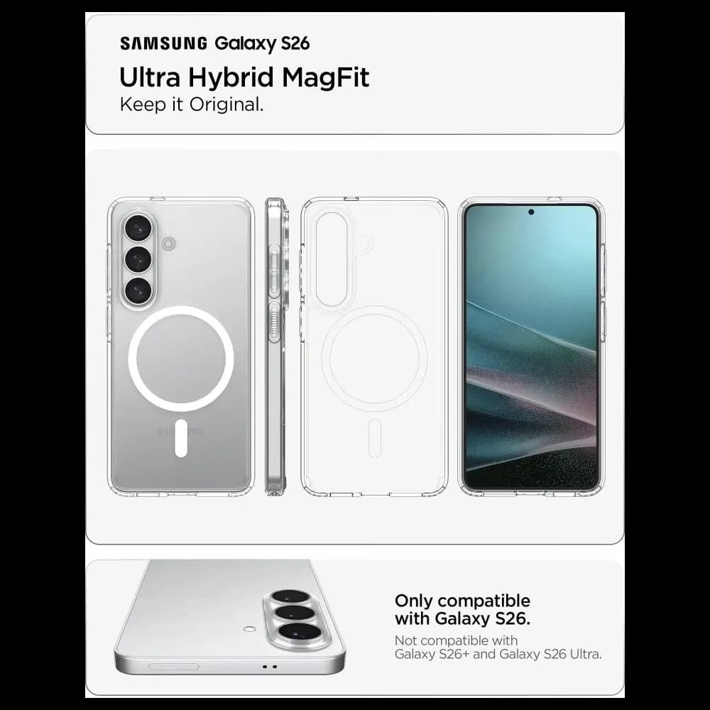 Spigen Ultra Hybrid Mag MagSafe Samsung Galaxy S26 čirý/bílý
 - 7