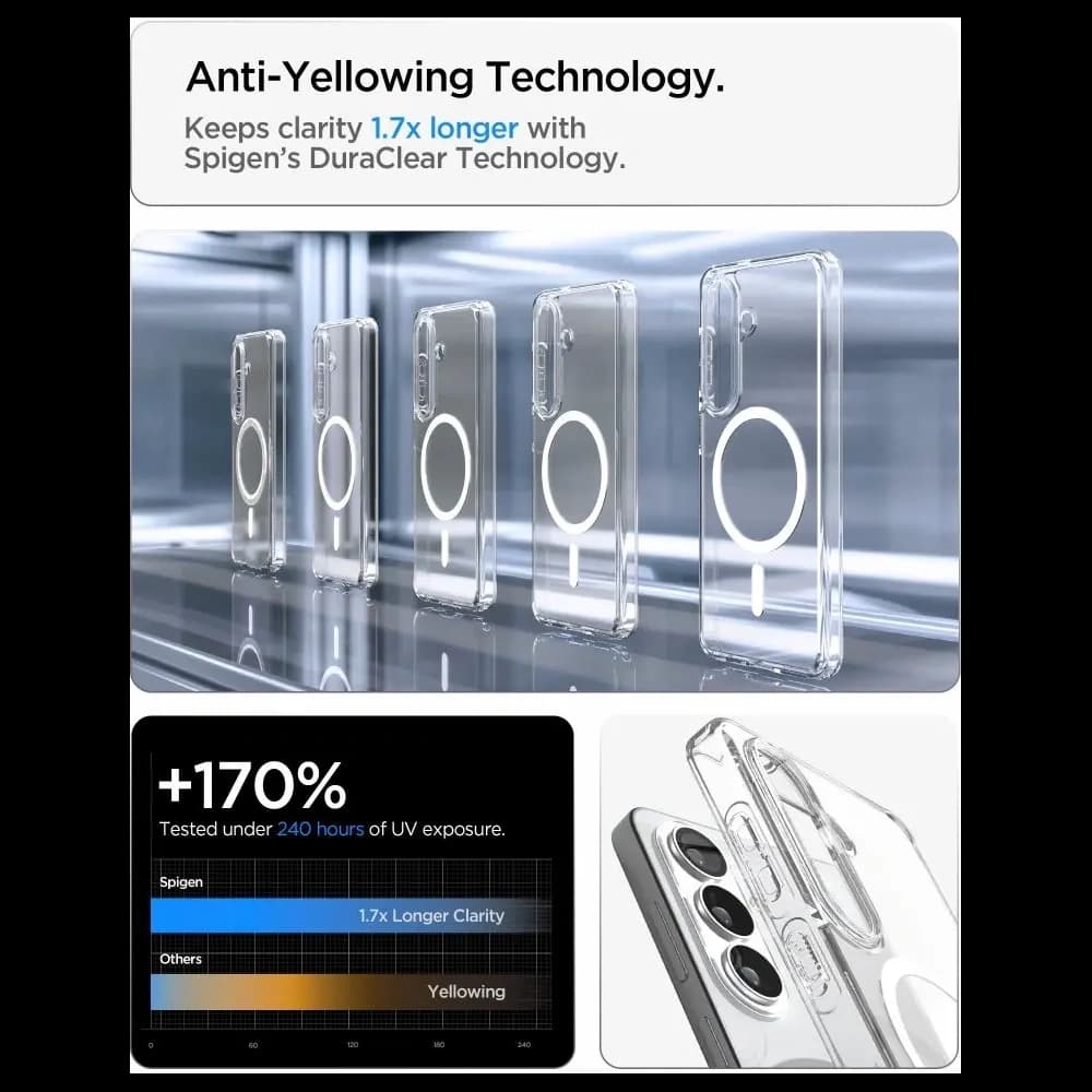 Spigen Ultra Hybrid Mag MagSafe Samsung Galaxy S26 čirý/bílý
 - 8