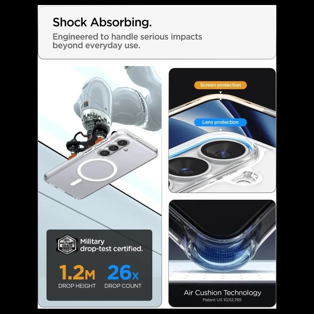 Spigen Ultra Hybrid Mag MagSafe Samsung Galaxy S26 čirý/bílý
 - 11