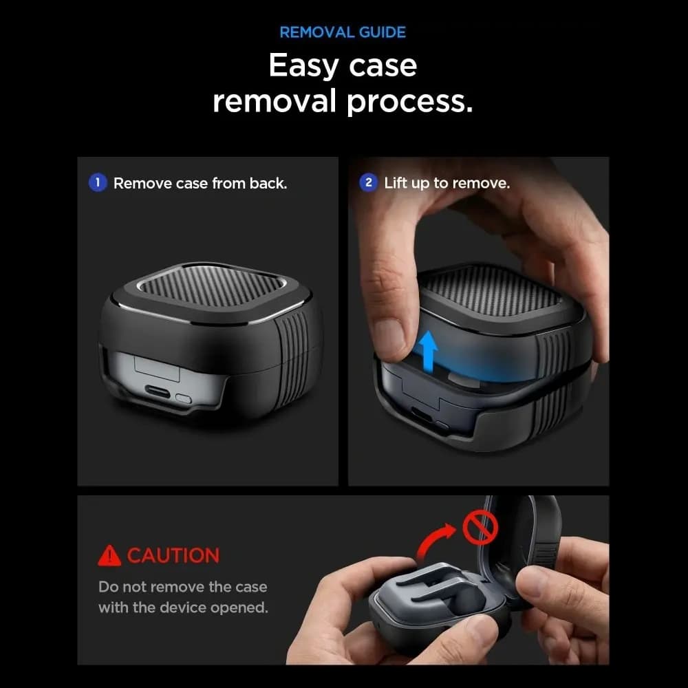 Spigen Rugged Armor Samsung Galaxy Buds 4 / 4 Pro Matte Black - 12