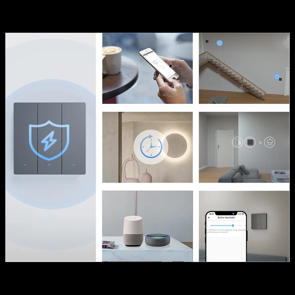 [CR] Inteligent comutator Sonoff 1-canale perete Wi-Fi negru - 8