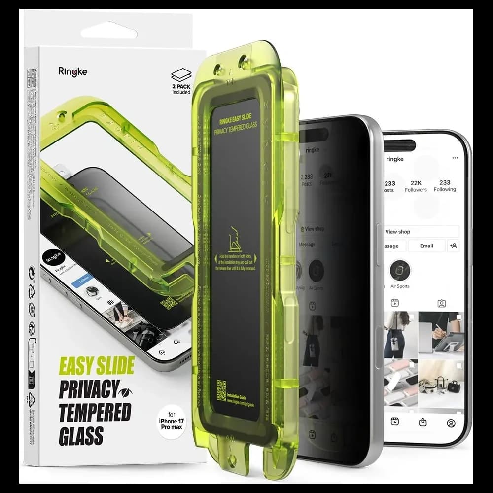 [CR] Ringke Easy Slide Apple iPhone 17 Pro Ochrana soukromí [2 BALENÍ] - 1
