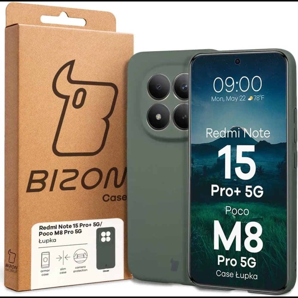 Bizon Case Lupka Xiaomi Redmi Note 15 Pro+ Plus 5G / POCO M8 Pro 5G zelená - 6