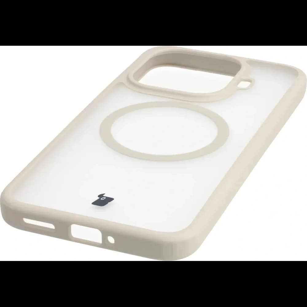 Etui z pierścieniem magnetycznym + szkło hartowane Bizon MatteO Pack do Xiaomi 15T Pro, przydymione-beżowe - 7