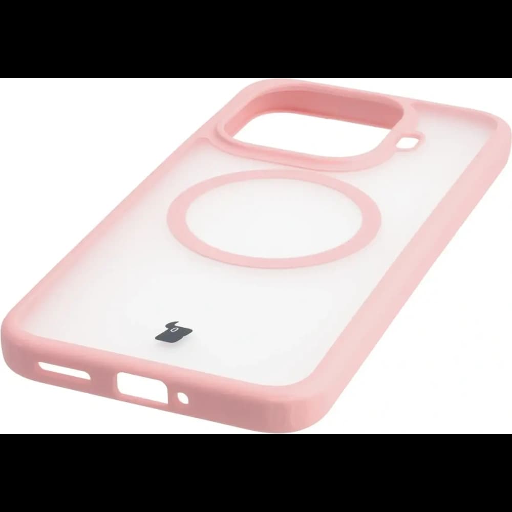 Etui z pierścieniem magnetycznym + szkło hartowane Bizon MatteO Pack do Xiaomi 15T Pro, przydymione-jasnoróżowe - 7