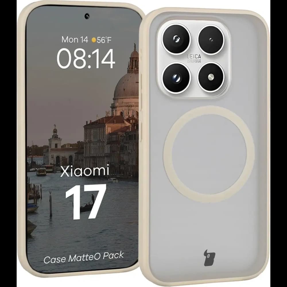 Bizon MatteO Magnetic Pack Xiaomi 17, füstös bézs - 3
