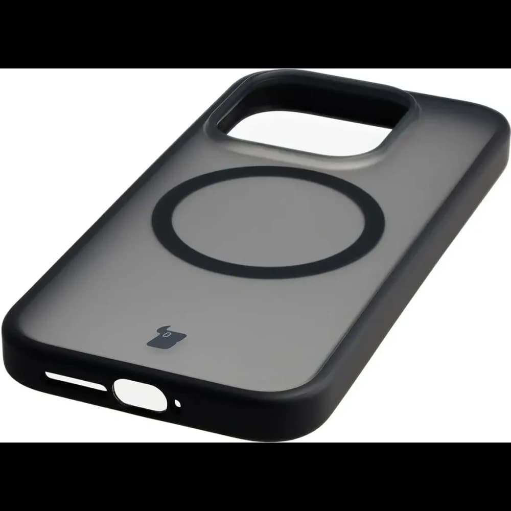 Etui z pierścieniem magnetycznym + szkło hartowane Bizon MatteO Pack do Xiaomi 17, przydymione-czarne - 7