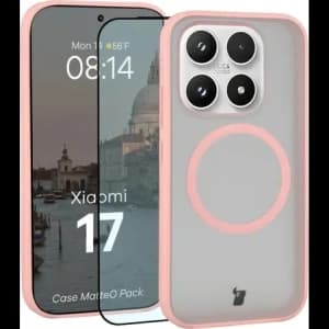 Bizon MatteO Magnetic Pack Xiaomi 17, füstös világos rózsaszín