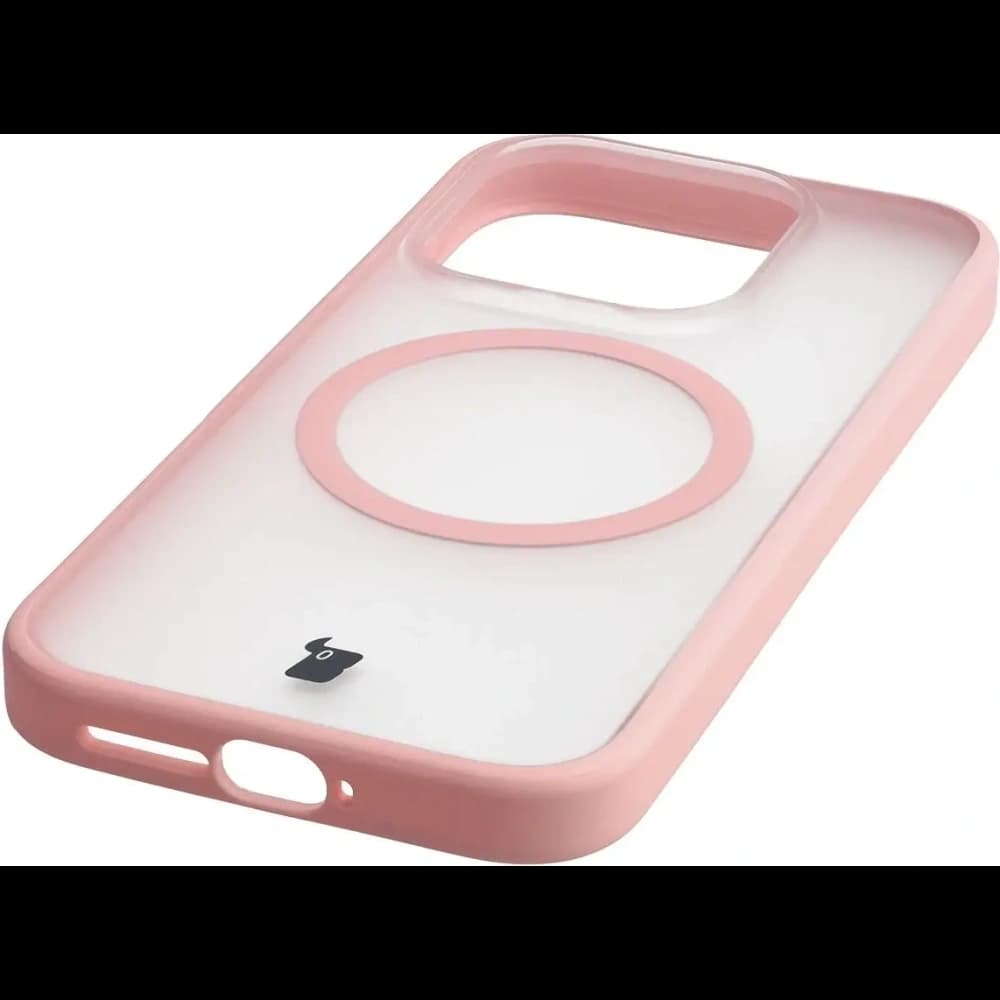 Etui z pierścieniem magnetycznym + szkło hartowane Bizon MatteO Pack do Xiaomi 17, przydymione-jasnoróżowe - 7