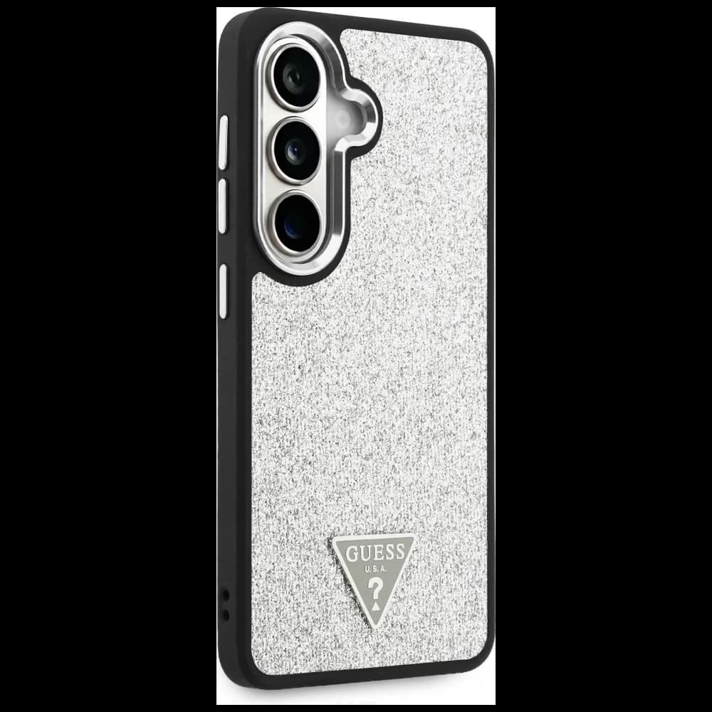 Guess Festes Glitzer Dreieck MagSafe Samsung Galaxy S26+ Plus silber
 - 4