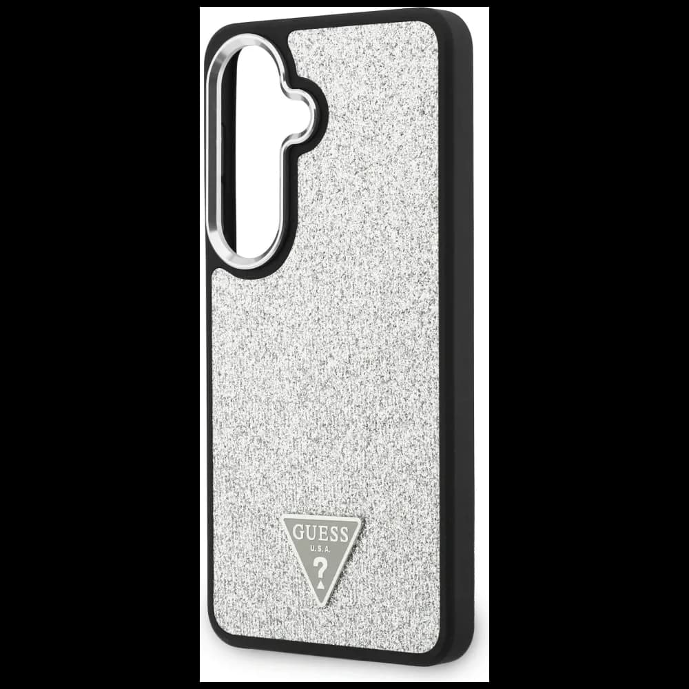 Guess Festes Glitzer Dreieck MagSafe Samsung Galaxy S26+ Plus silber
 - 6