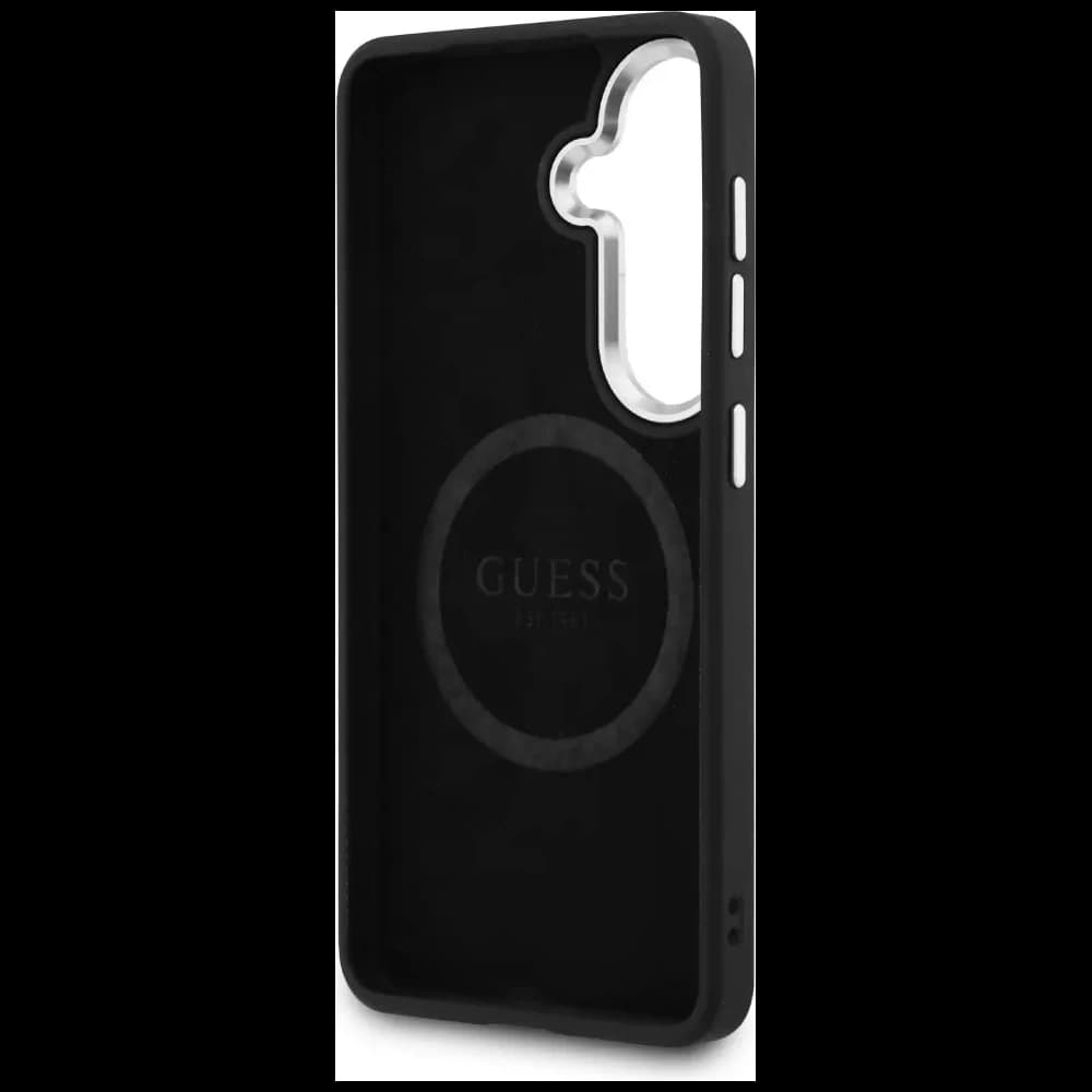 Guess Festes Glitzer Dreieck MagSafe Samsung Galaxy S26+ Plus silber
 - 7