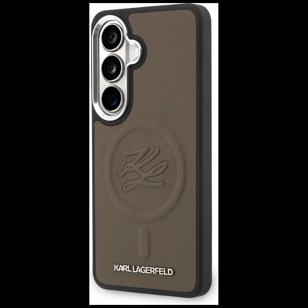 Karl Lagerfeld Prägung Ring Initialen MagSafe Samsung Galaxy S26+ Plus braun
 - 2