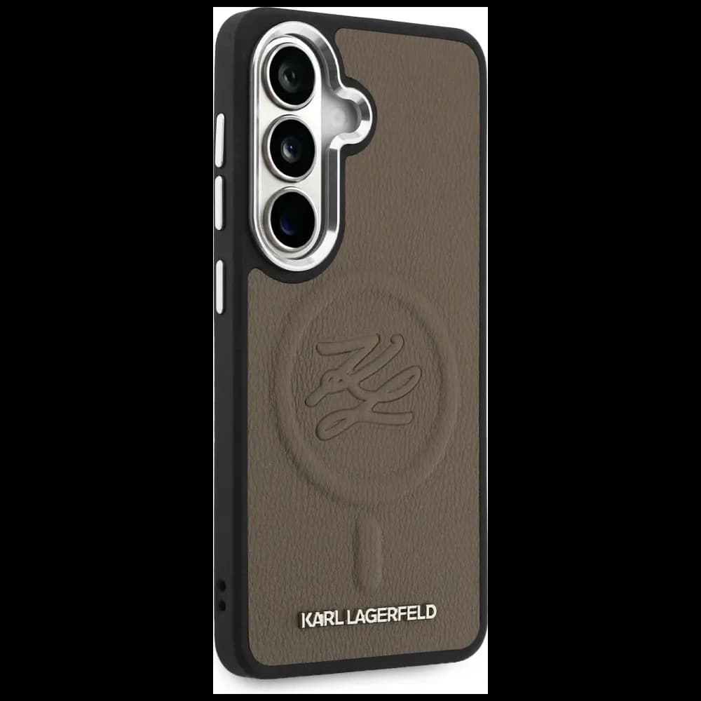 Karl Lagerfeld Prägung Ring Initialen MagSafe Samsung Galaxy S26+ Plus braun
 - 4