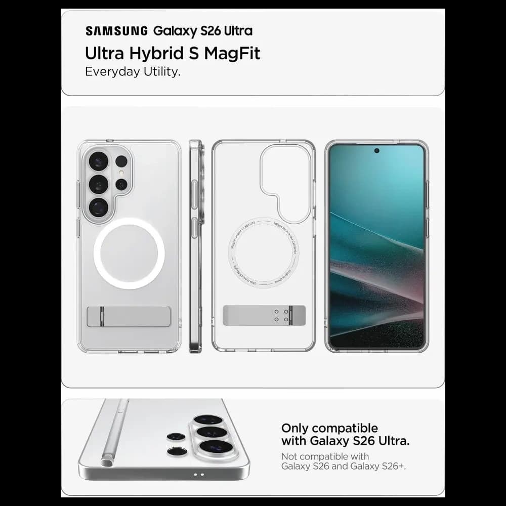 Spigen Ultra Hybrid S Mag MagSafe Samsung Galaxy S26 Ultra Klar/weiß
 - 7