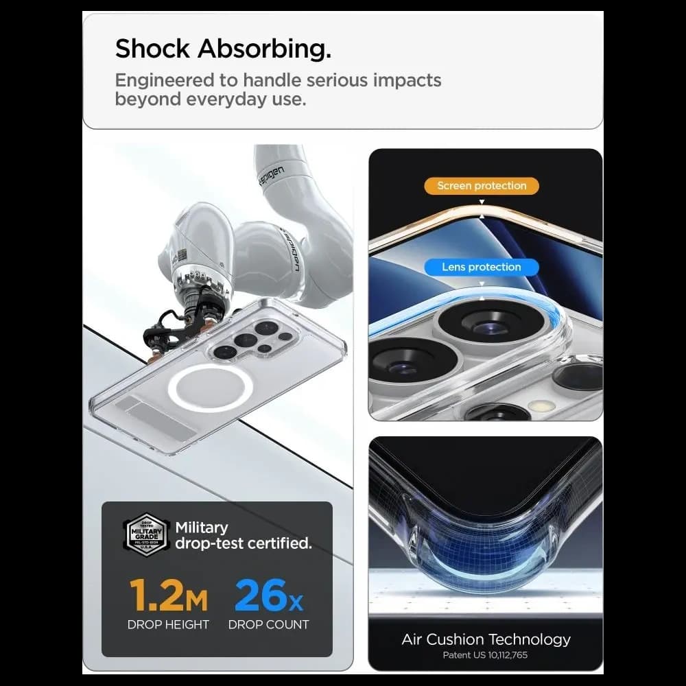 Spigen Ultra Hybrid S Mag MagSafe Samsung Galaxy S26 Ultra Klar/weiß
 - 11