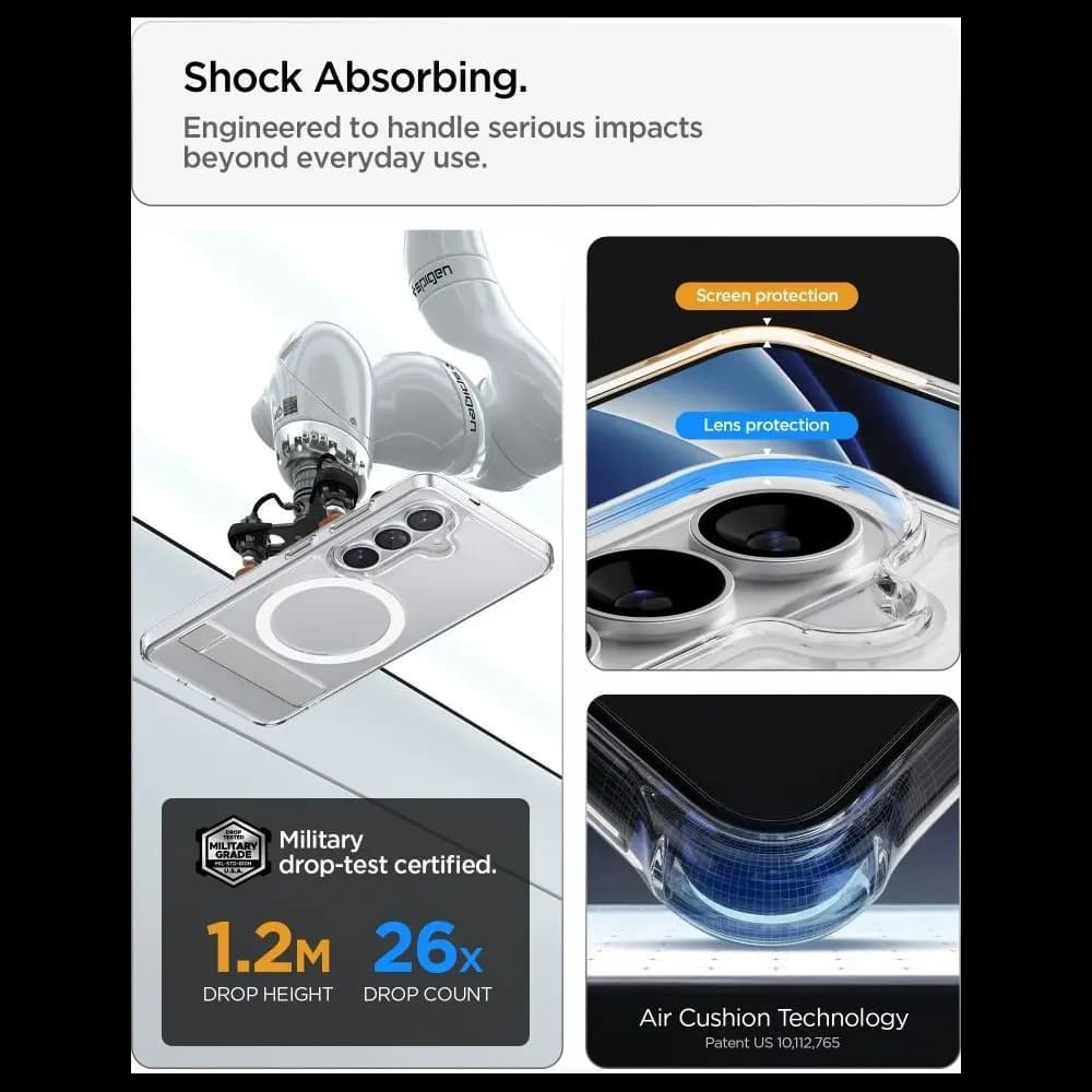 Spigen Ultra Hybrid S Mag MagSafe Samsung Galaxy S26+ Plus Klar/weiß
 - 10