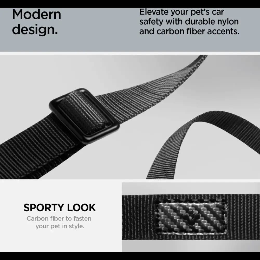 Spigen PS100 Universal Car Seat Belt Holder For Pets Black - 12
