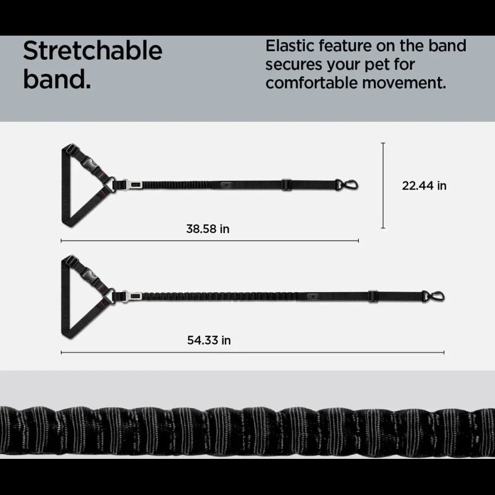 Spigen PS100 Universal Car Seat Belt Holder For Pets Black - 15